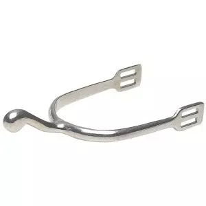 Swan Neck Dressage Spurs w /Plain Knob