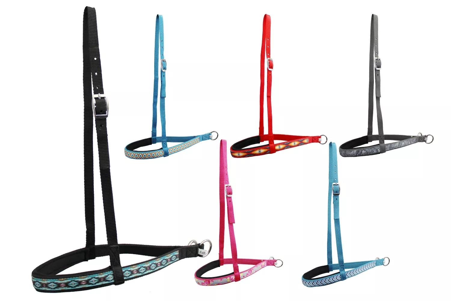 Tahoe Tack Nylon Western Horse Noseband – Durable Double-Layer Design, Soft Padding for Comfort, Stylish Overlay Print, Fits Full-Size Horses, 6 Color Options, 1-Year Warranty