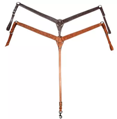 Tahoe Tack USA Leather Hand Tooled Leaf Tooled Western Breast Collar