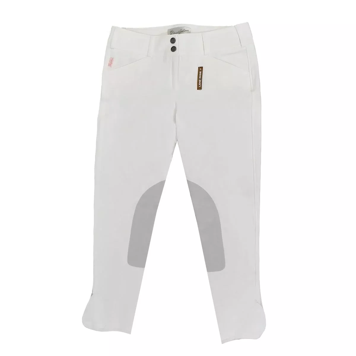THE TAILORED SPORTSMAN LOW RISE FRONT ZIP BREECH -WHITE