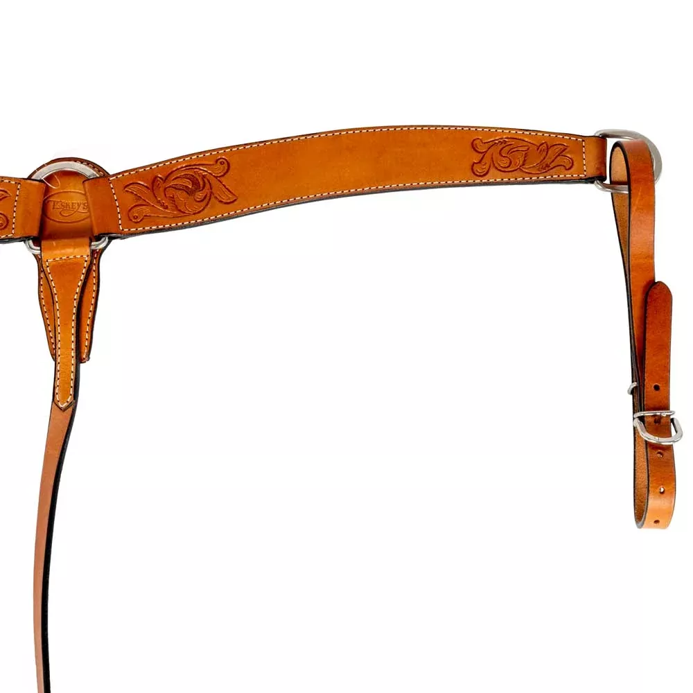 Teskey's 2" Floral Tooled Breast Collar