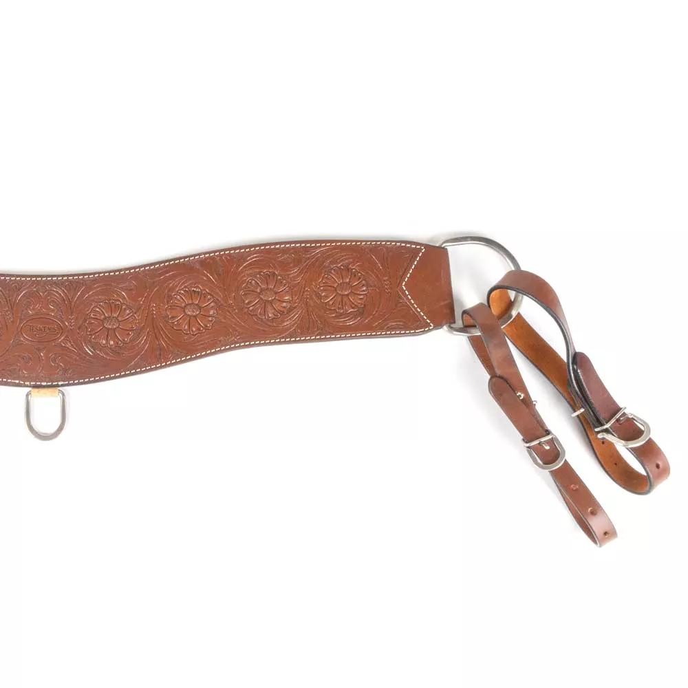 Teskey's 4" Floral Tooled Tripping Collar
