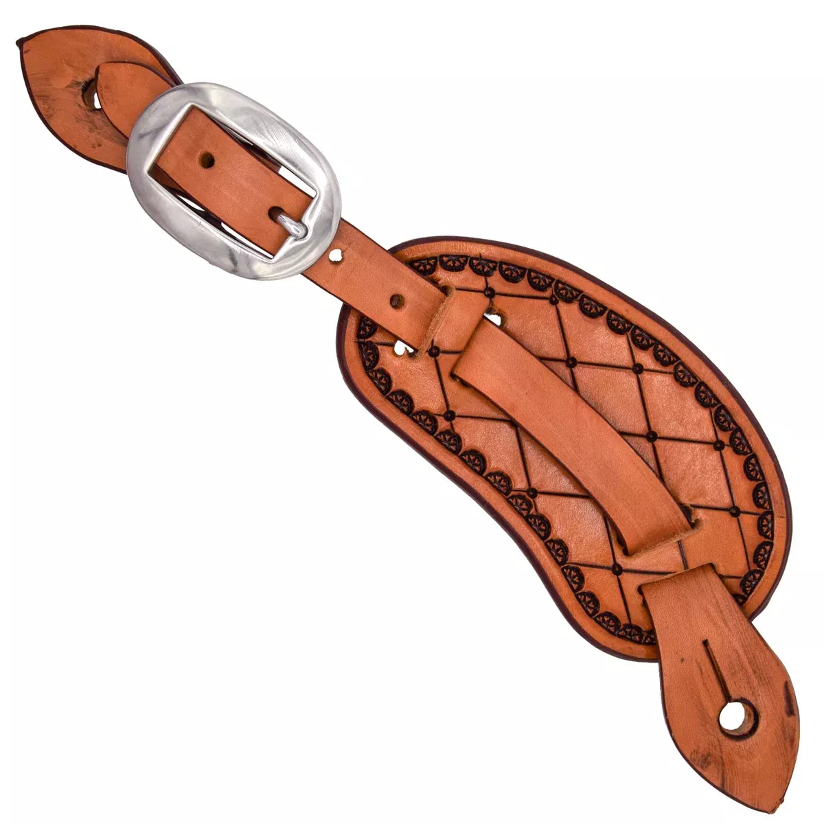 Teskey's Diamond Tooled Montana Spur Straps