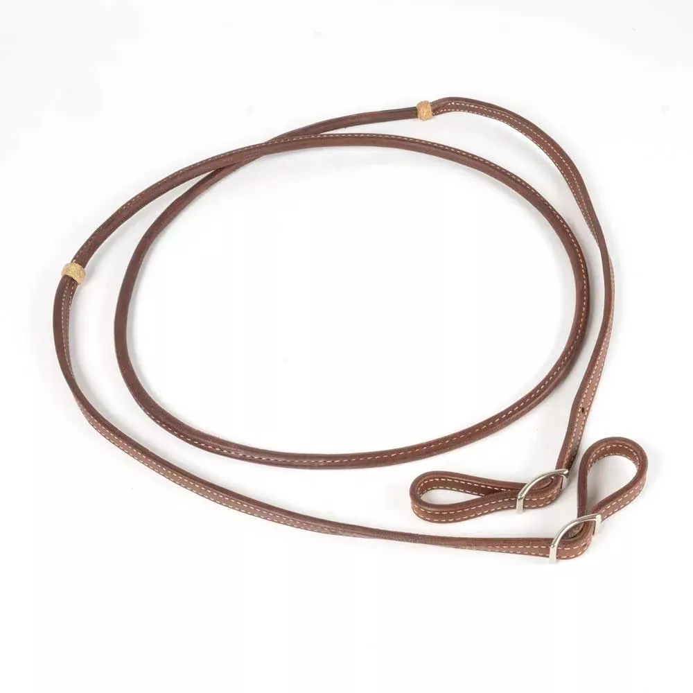 Teskey's Harness Leather Rolled Reins - 8'