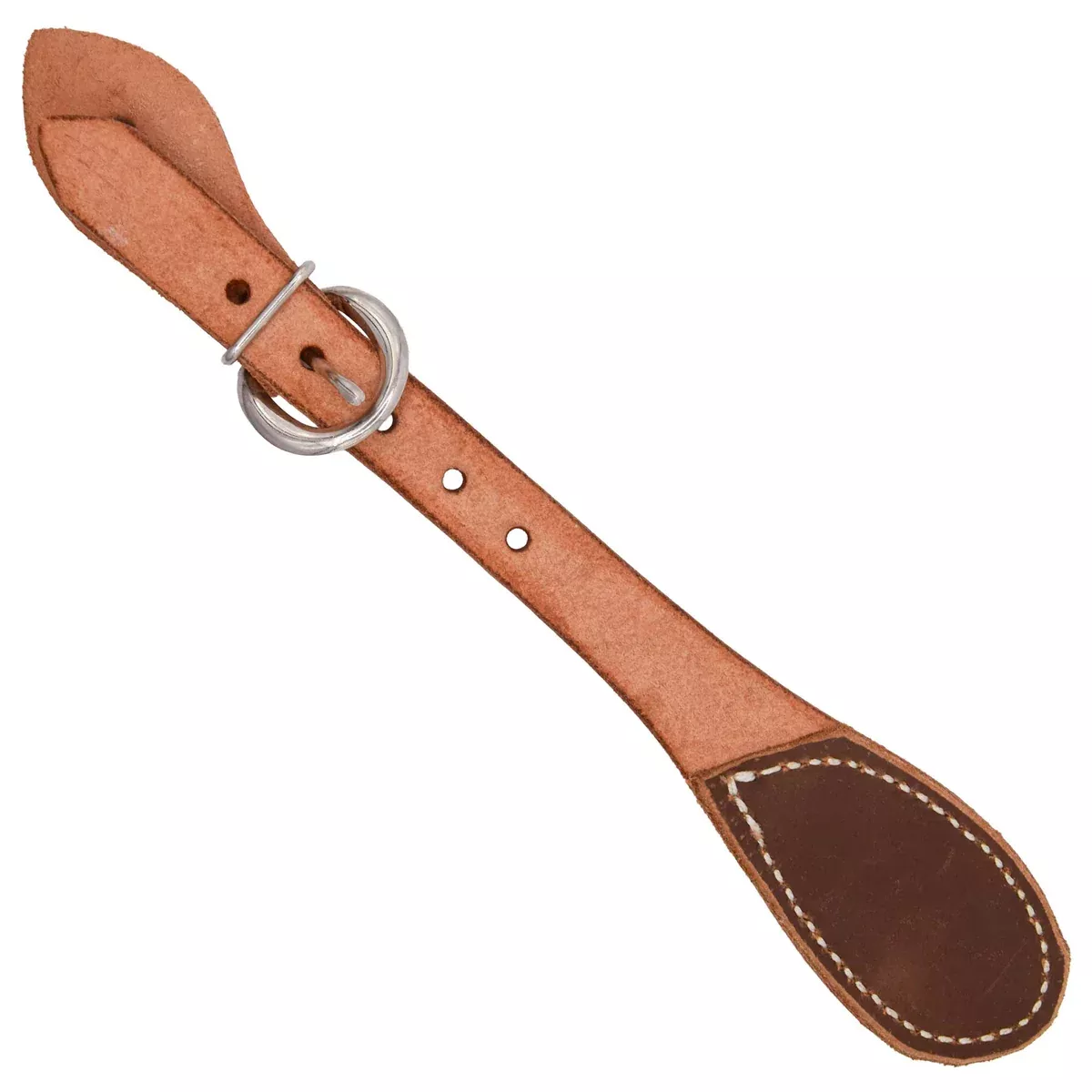 Teskey's Straight Two Tone Button Cover Spur Straps