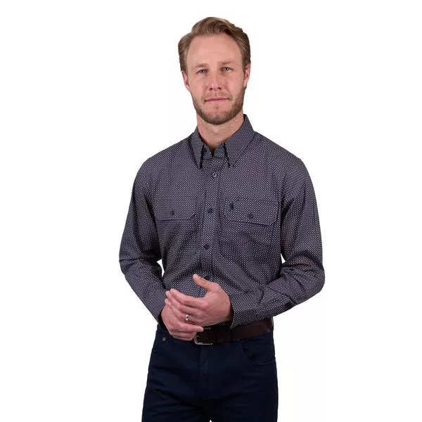Thomas Cook Mens Shirt | Arlo | Navy / Tan