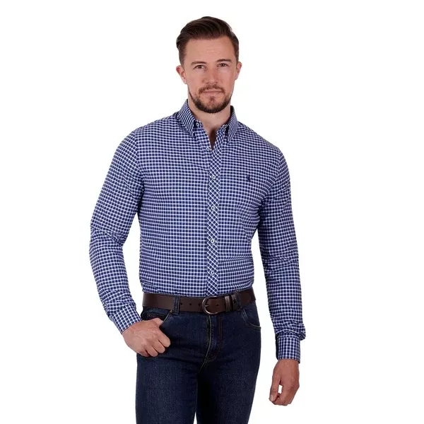 Thomas Cook Mens Tailored Shirt | Watson | White / Blue