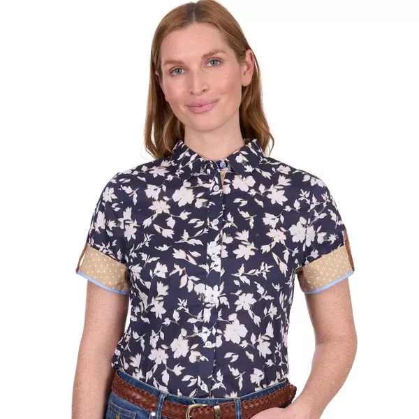 Thomas Cook Womens Shirt | Celine | Navy / Tan