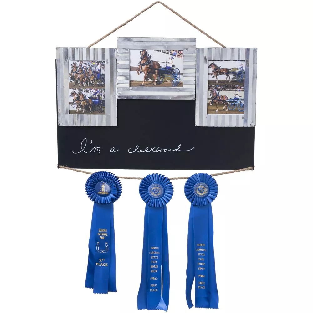 Three Frame Chalkboard/Ribbon Hanger Stall Sign