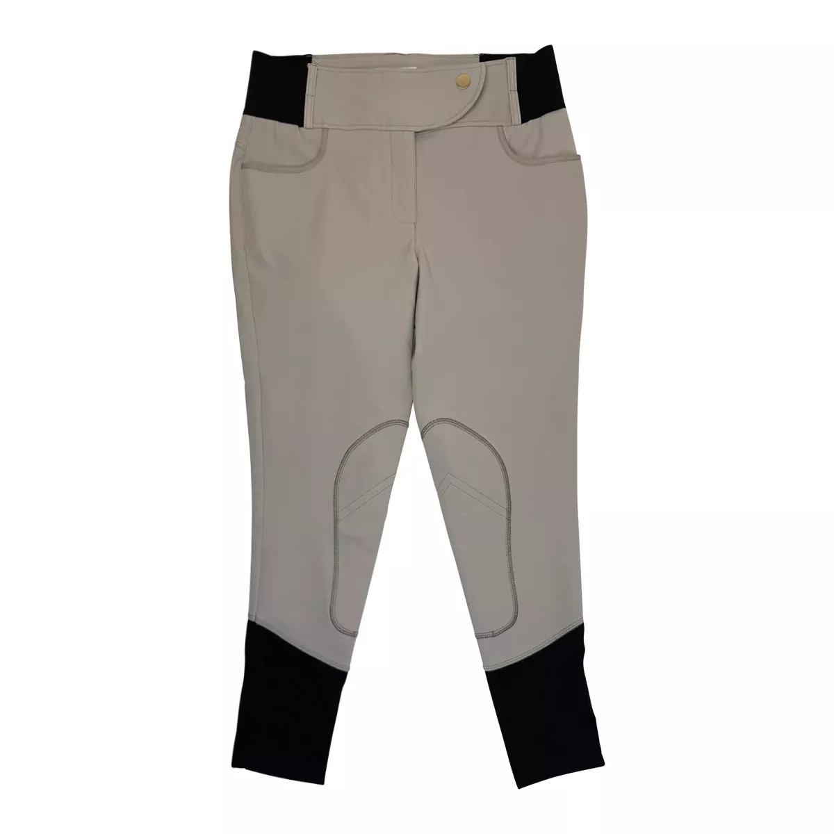 A Tiss B 'Romy' Self Knee Patch Breeches in Tan - Women's Large