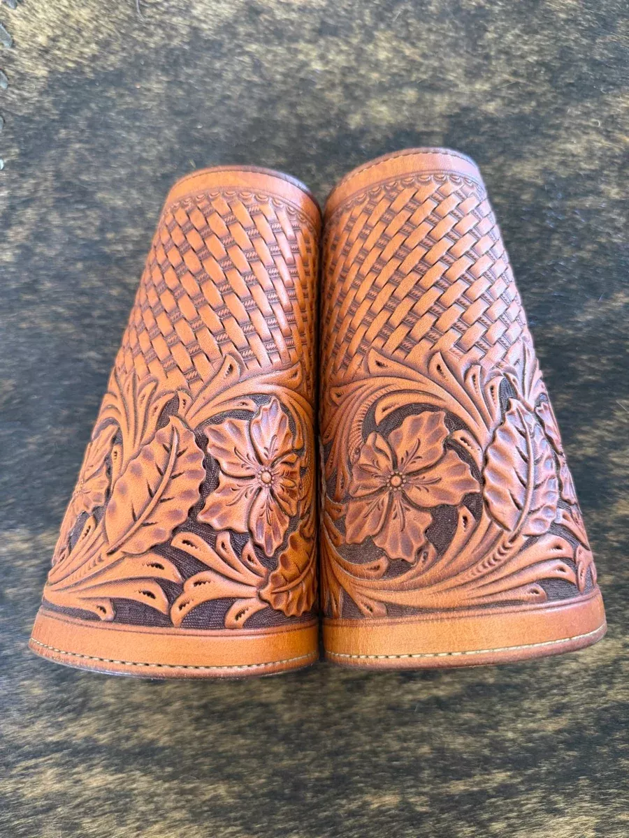Tooled Leather Cowboy Cuffs MN1130