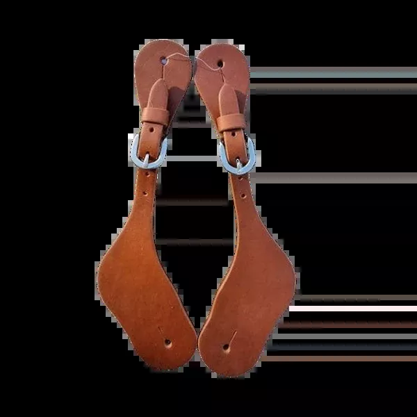 Toprail Equine Mens Hermann Oak Leather Shaped Spur Strap