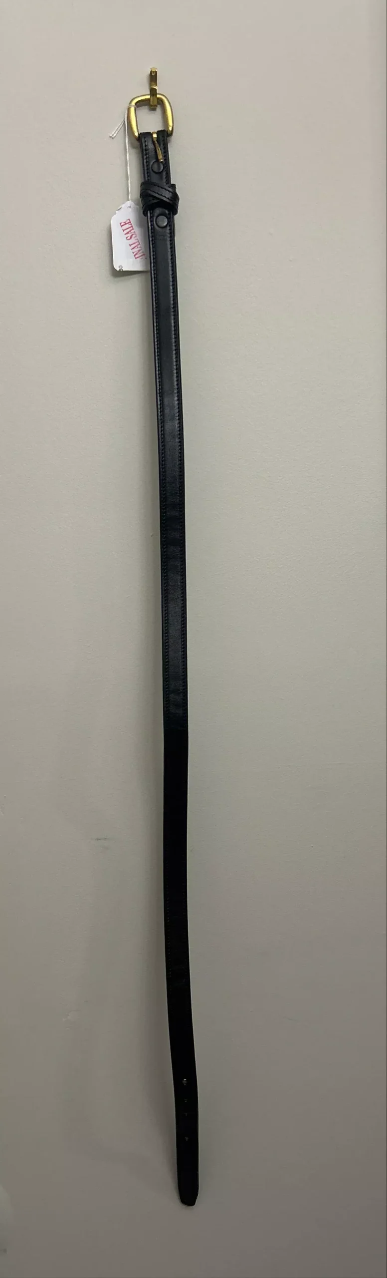Tory Black Leather Belt 30
