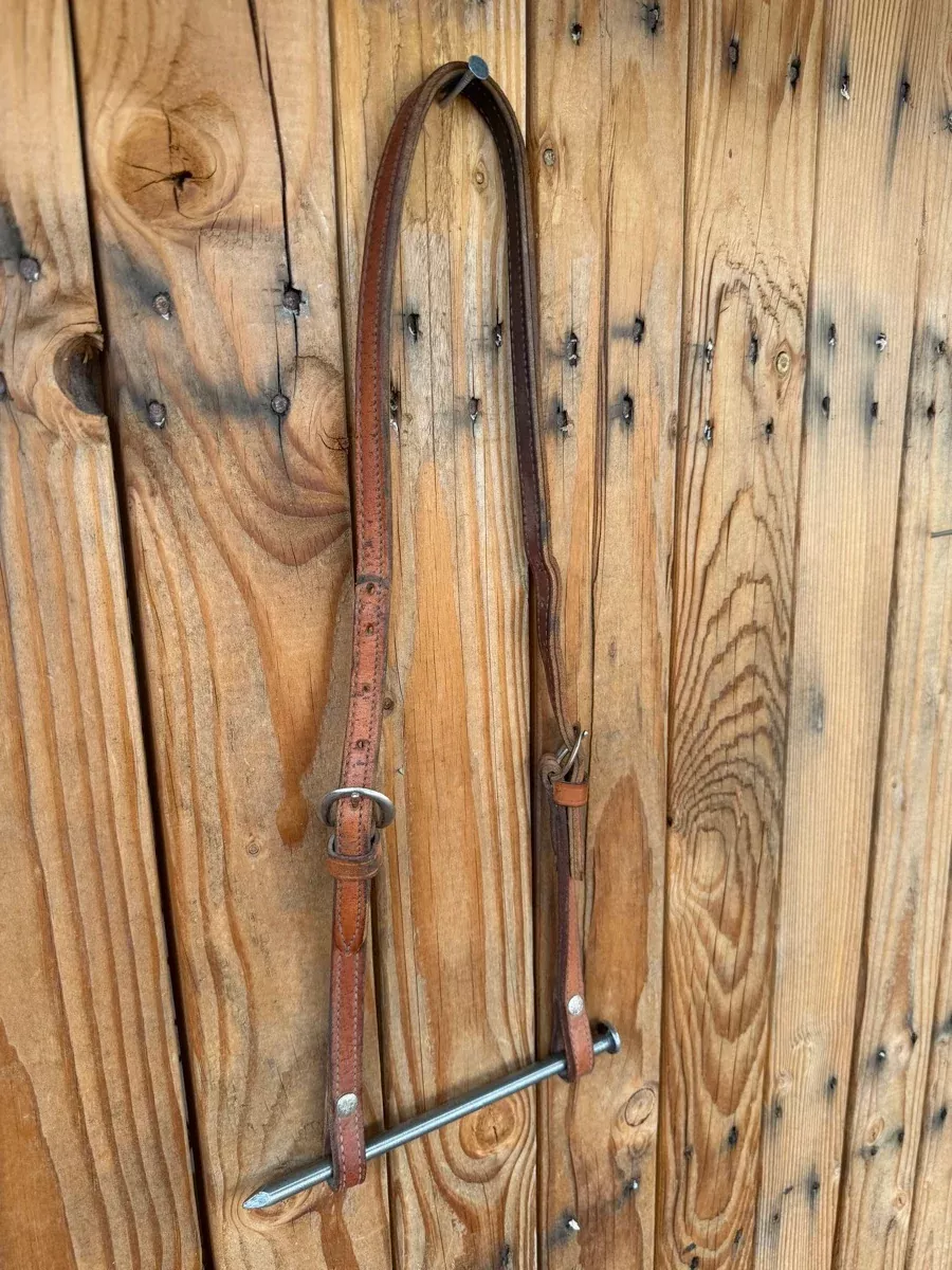 TORY No Ear Leather Headstall with 2 Buckles HS1252