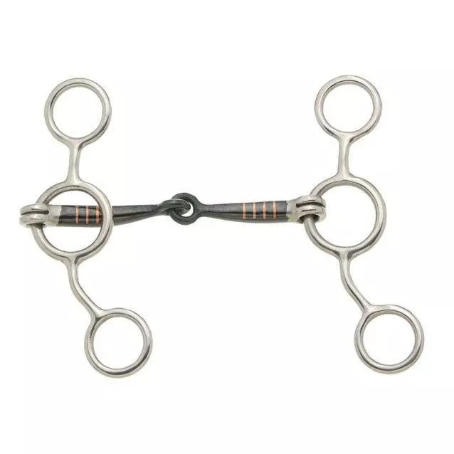 Tough 1 SS 5" Sweet Iron Snaffle Gag 25094-0-0