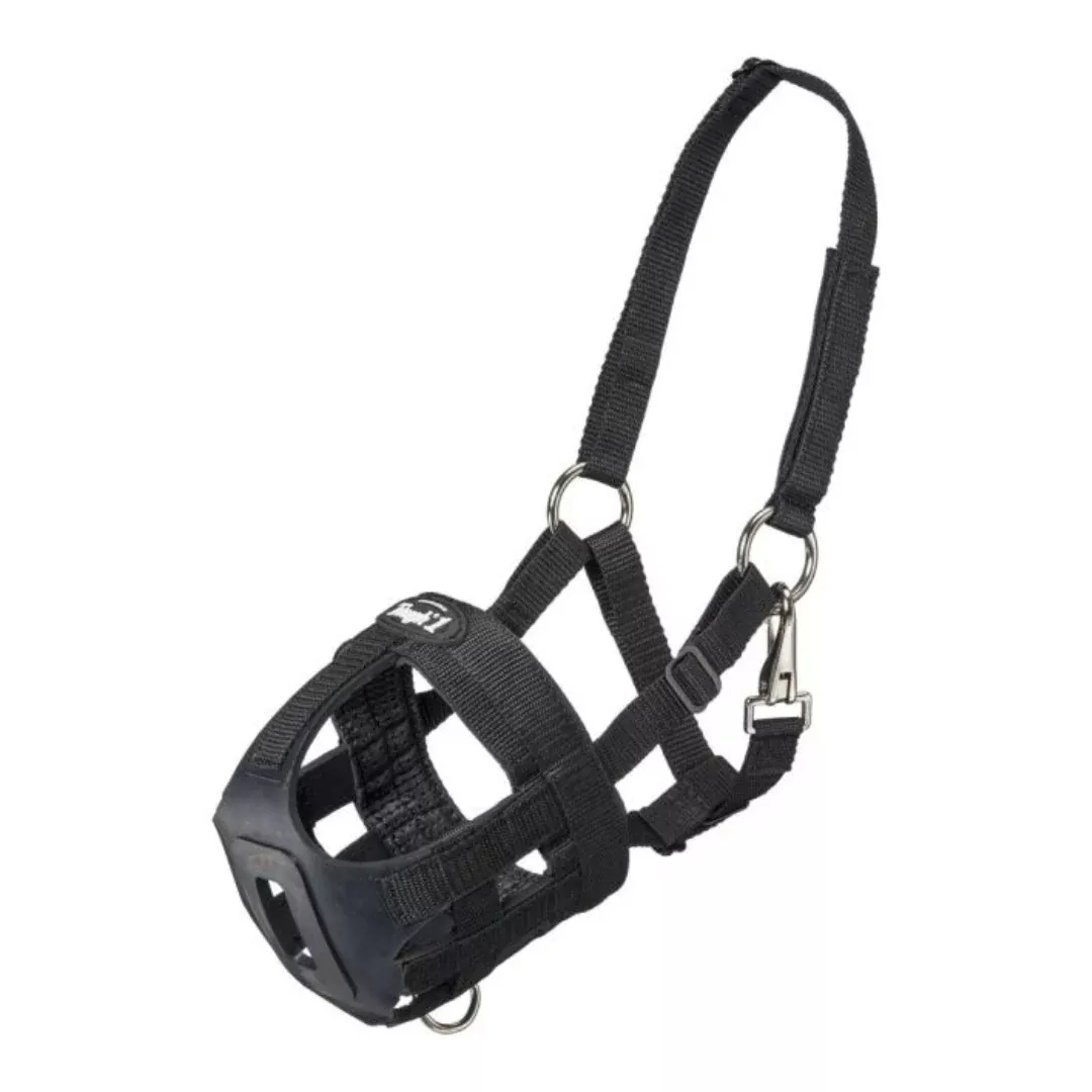 Tough1 Easy Breathe Poly/Nylon Grazing Muzzle/Halter - Black - Horse