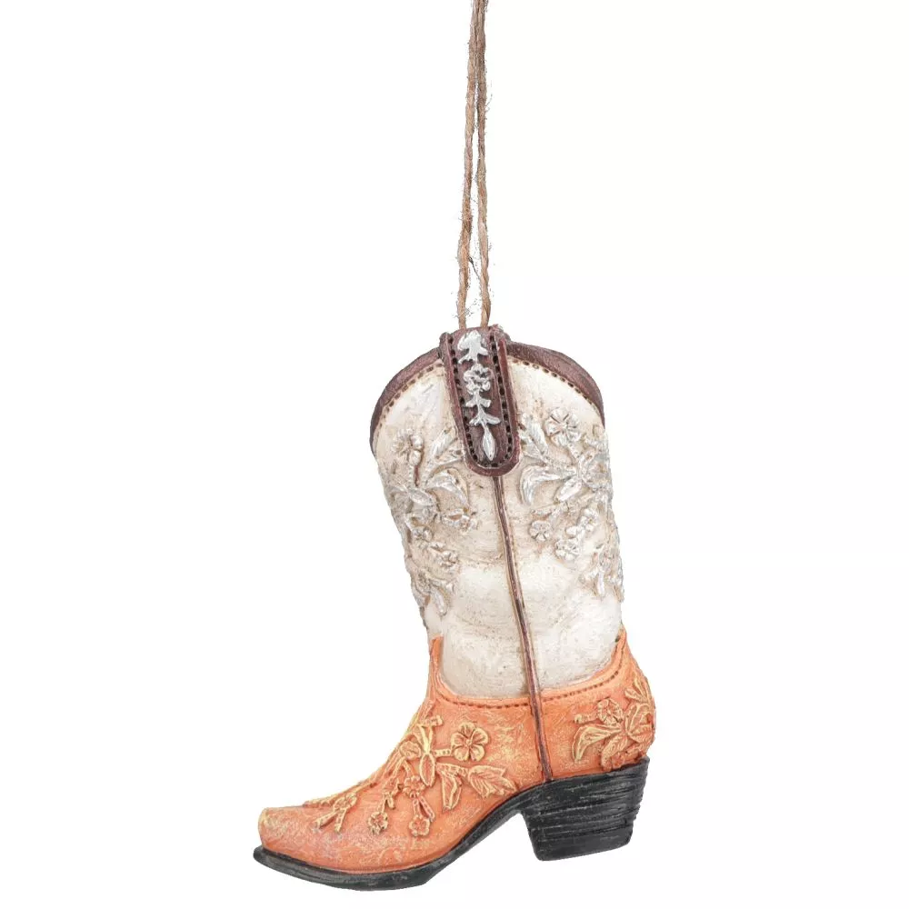 Tough1 Floral Cowboy Boot Ornament