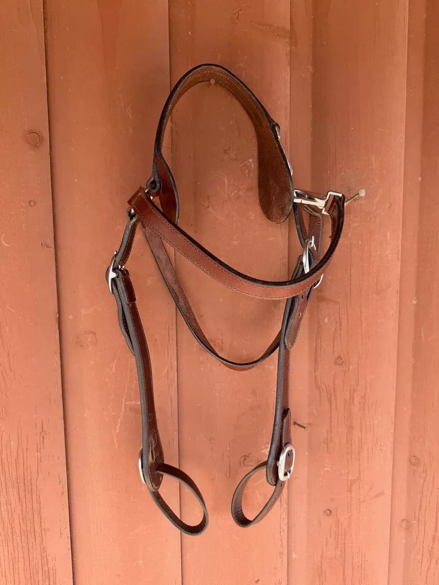 Tough1 Leather Mule Browband HeadstallMU1112