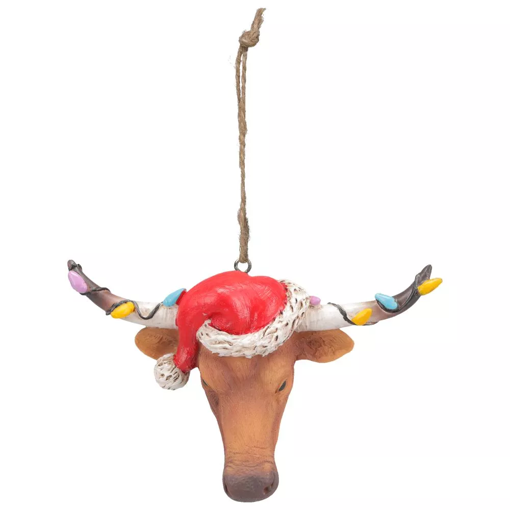Tough1 Longhorn with Lights Ornament