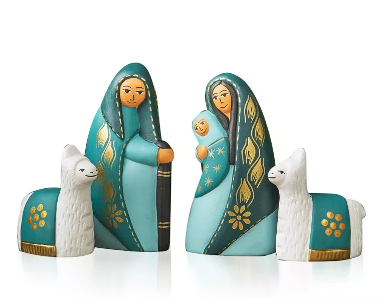 Tranquil Teal Nativity