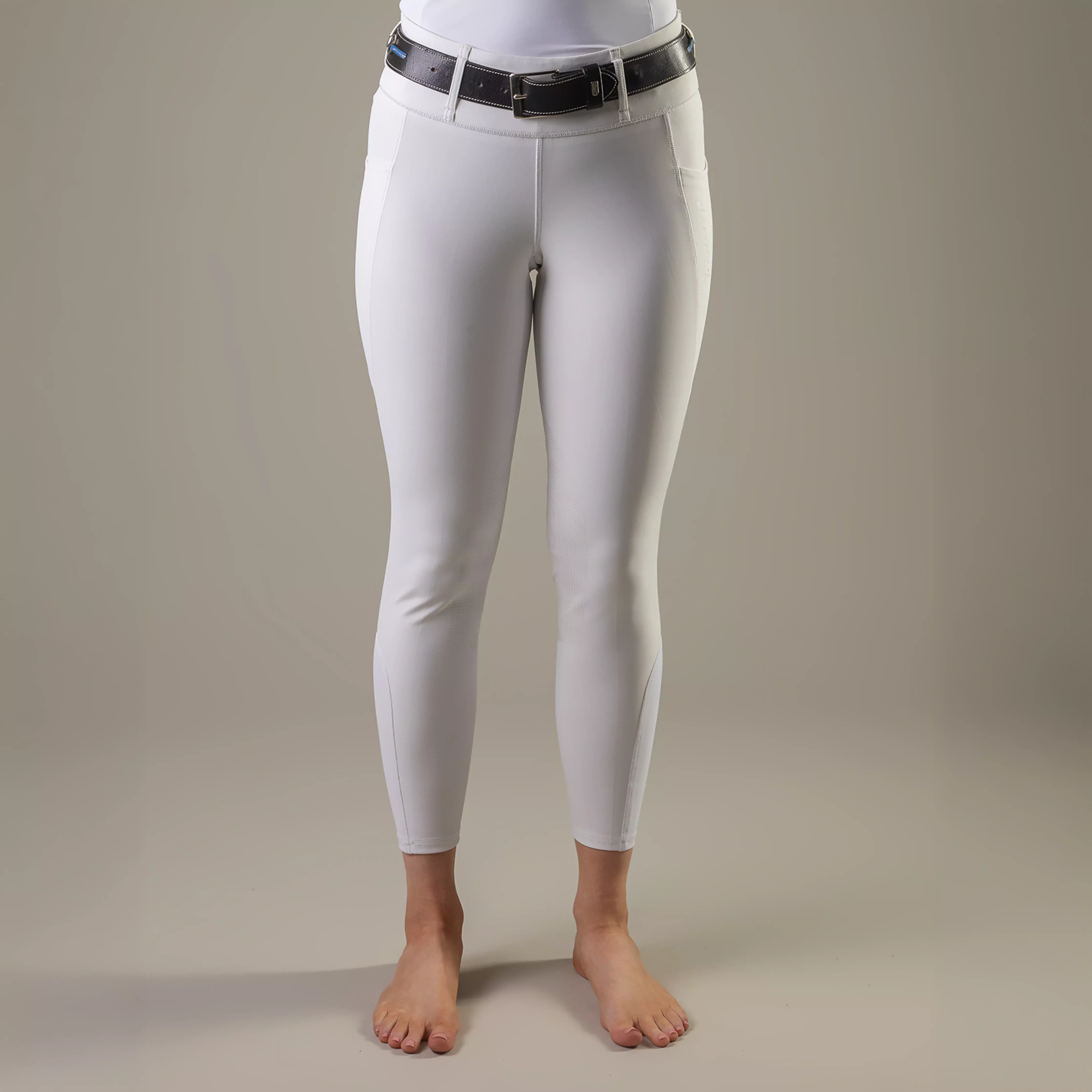 Tredstep Ireland Edge Compression Womens Knee Patch Tights - White