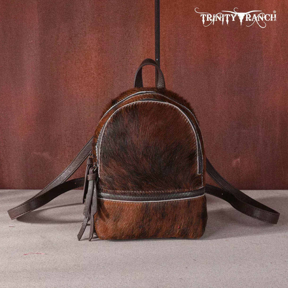 Trinity Ranch Tooled Tan Small Backpack