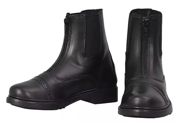 TuffRider Children's Starter Front Zip Paddock Boot - Black