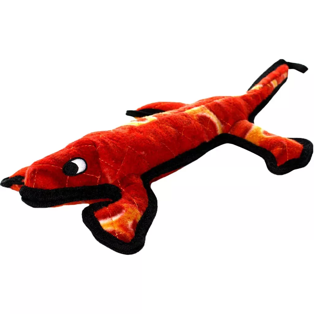 Tuffy Desert Lizard Durable Squeaky Soft Dog Toy, Orange