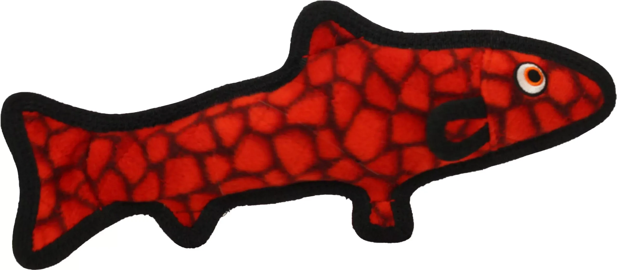 Tuffy Ocean Trout Durable Squeaky Soft Dog Toy, Red