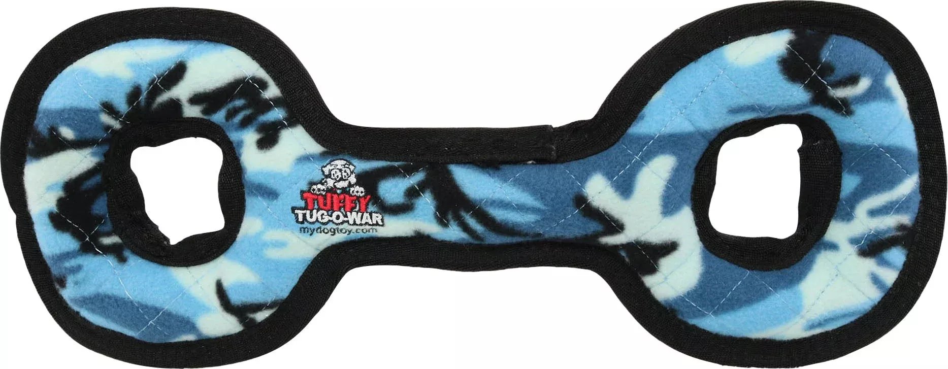 Tuffy Tug-O-War Durable Soft Dog Toy, Medium, Blue Camo