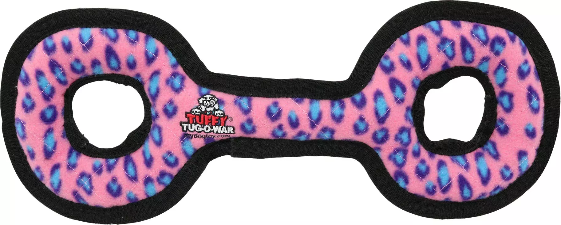 Tuffy Tug-O-War Soft Dog Toy Pink Leopard Medium