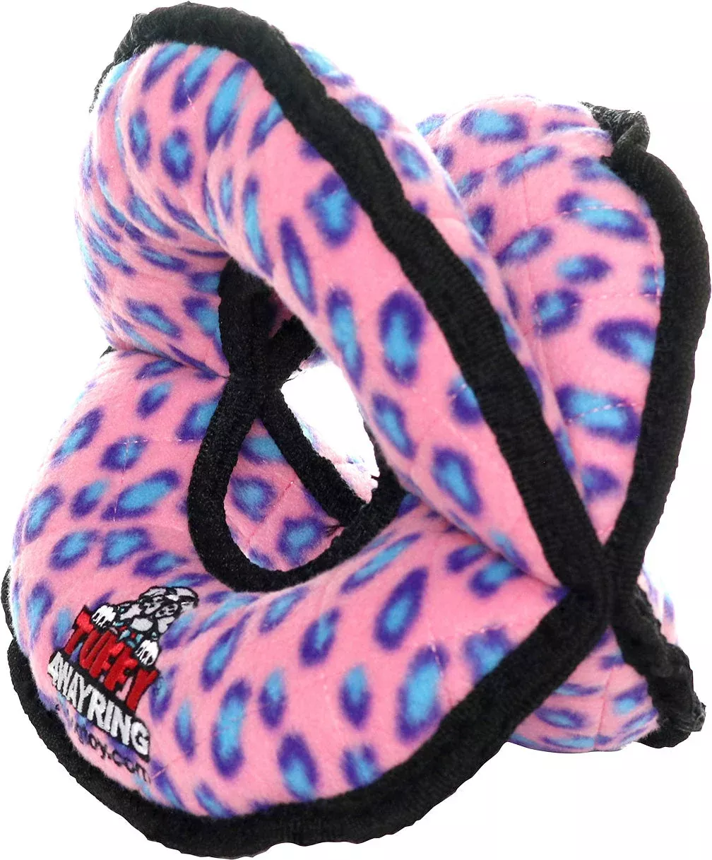 Tuffy Ultimate 4 Way Ring Soft Dog Toy Pink