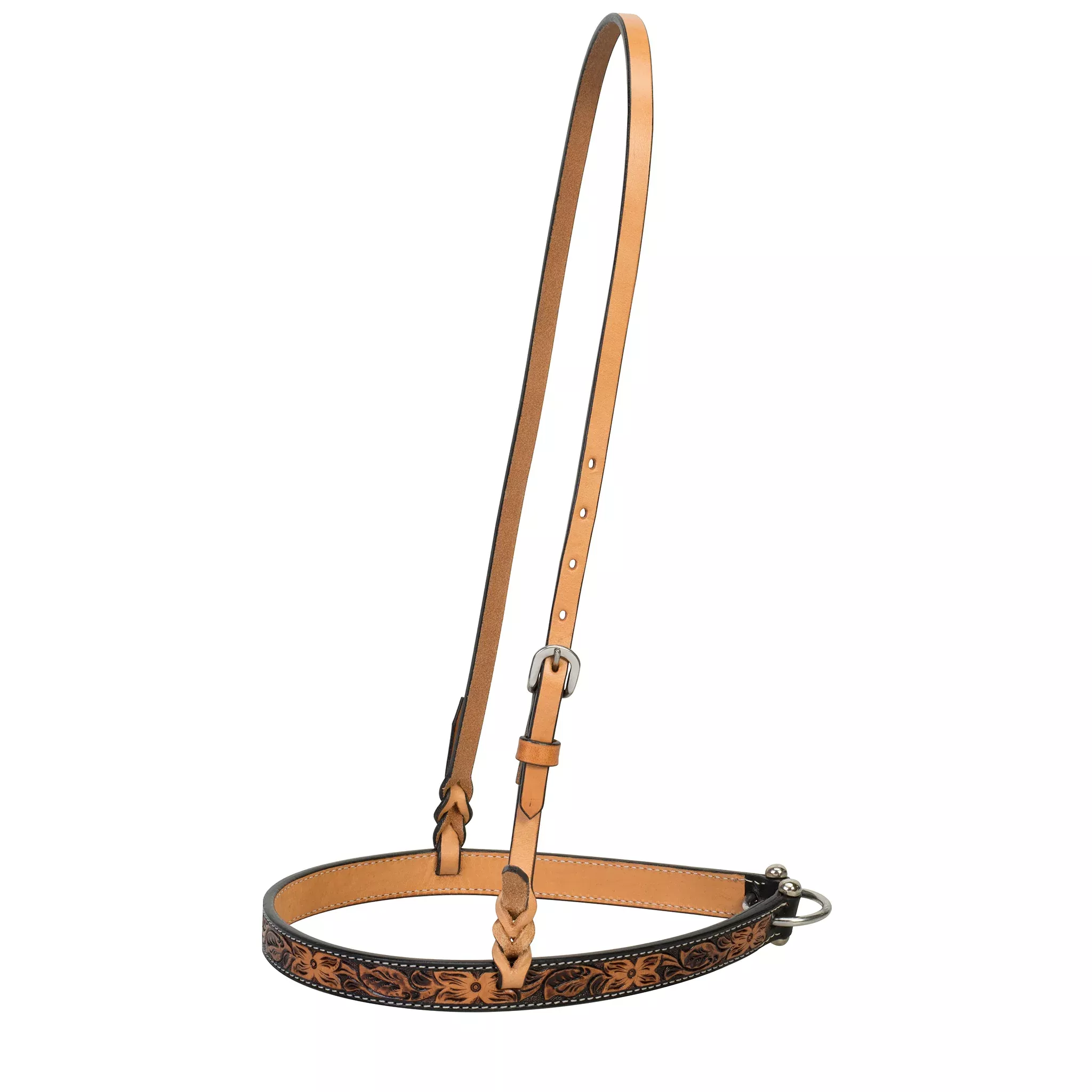Turquoise Cross Floral Tooled Noseband