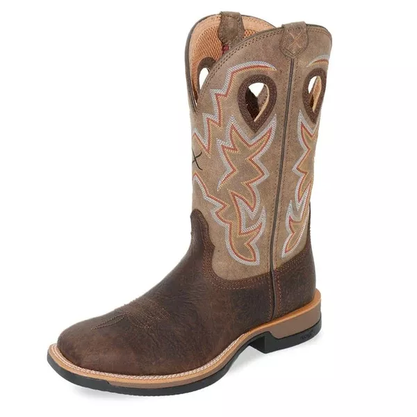 Twisted X Mens Western Boot | 12 Tech X 1 | Brown / Bomber