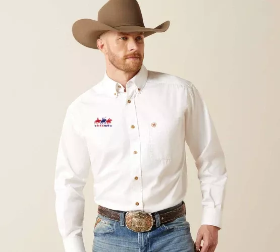 USAWE Ariat Solid Twill Classic Fit Shirt MENS