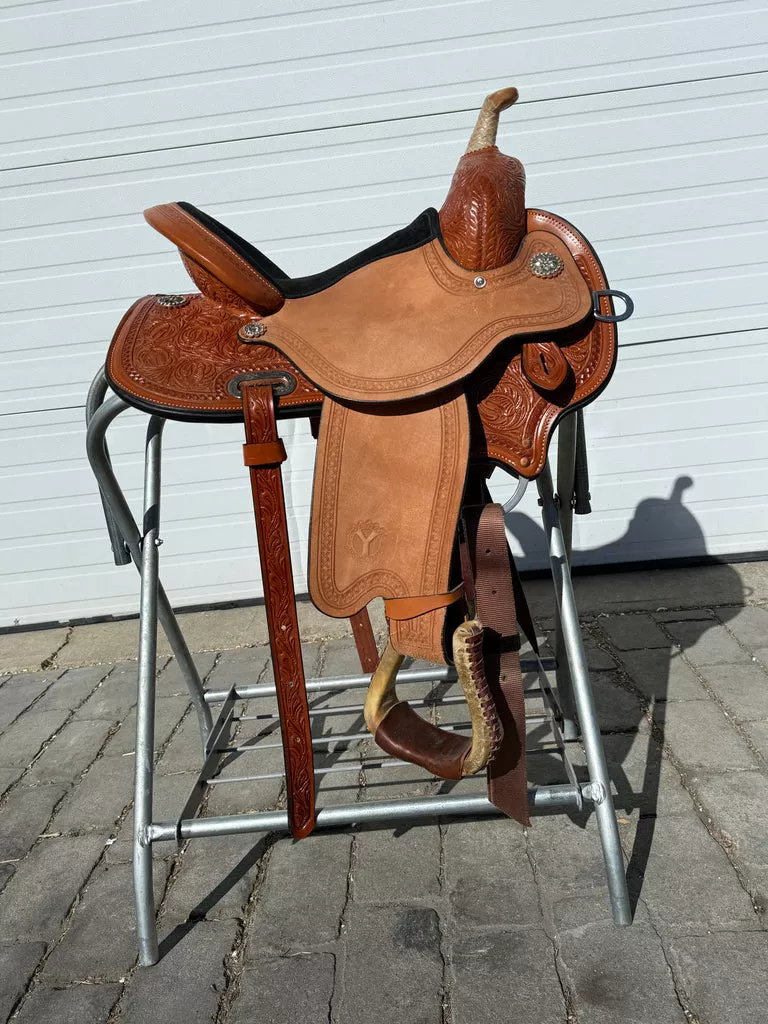 Used Circle Y KK Big Dreams SparkWestern Barrel Saddle with Flex 2 Tree