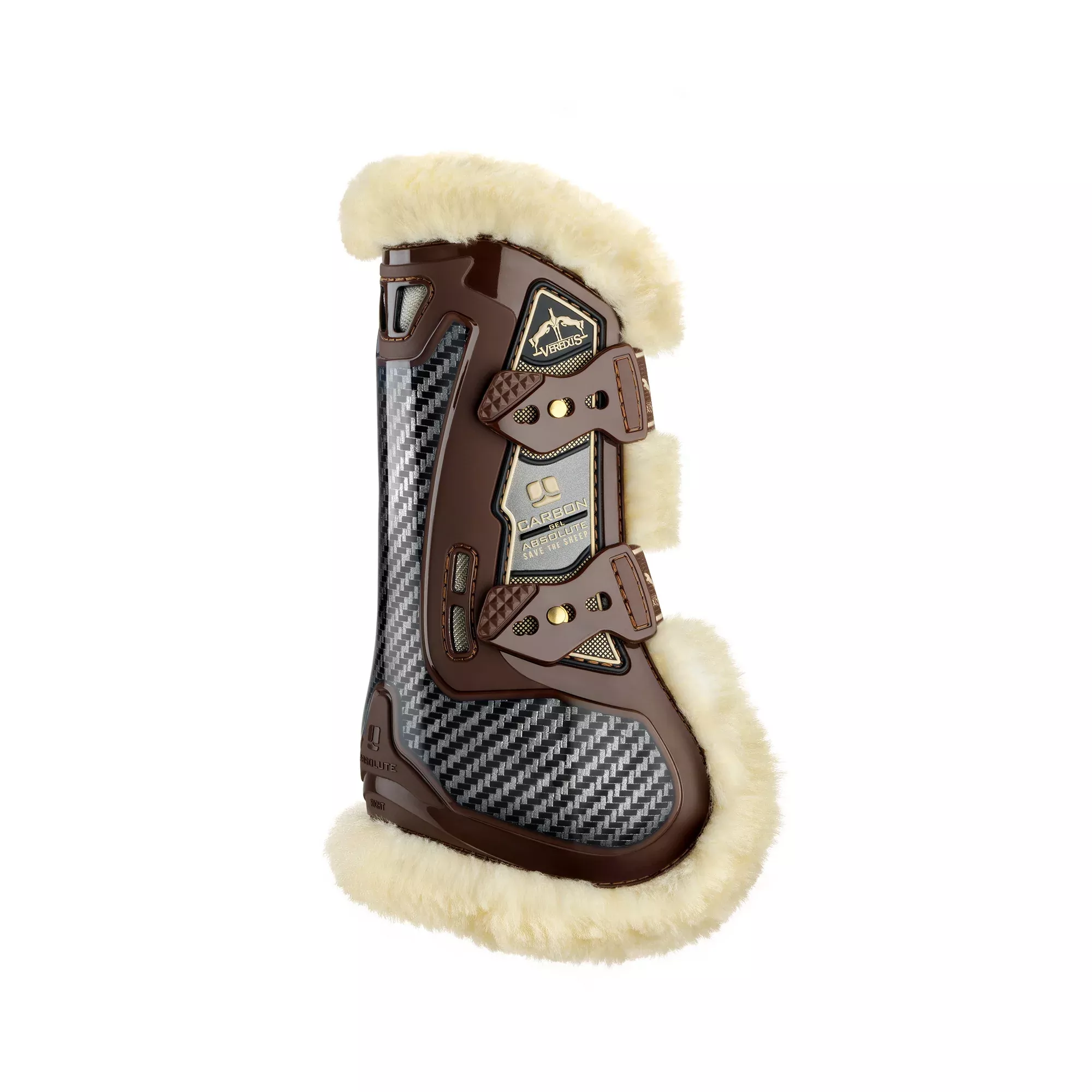 Veredus Carbon Gel Absolute Save the Sheep Front Tendon Boots - Brown