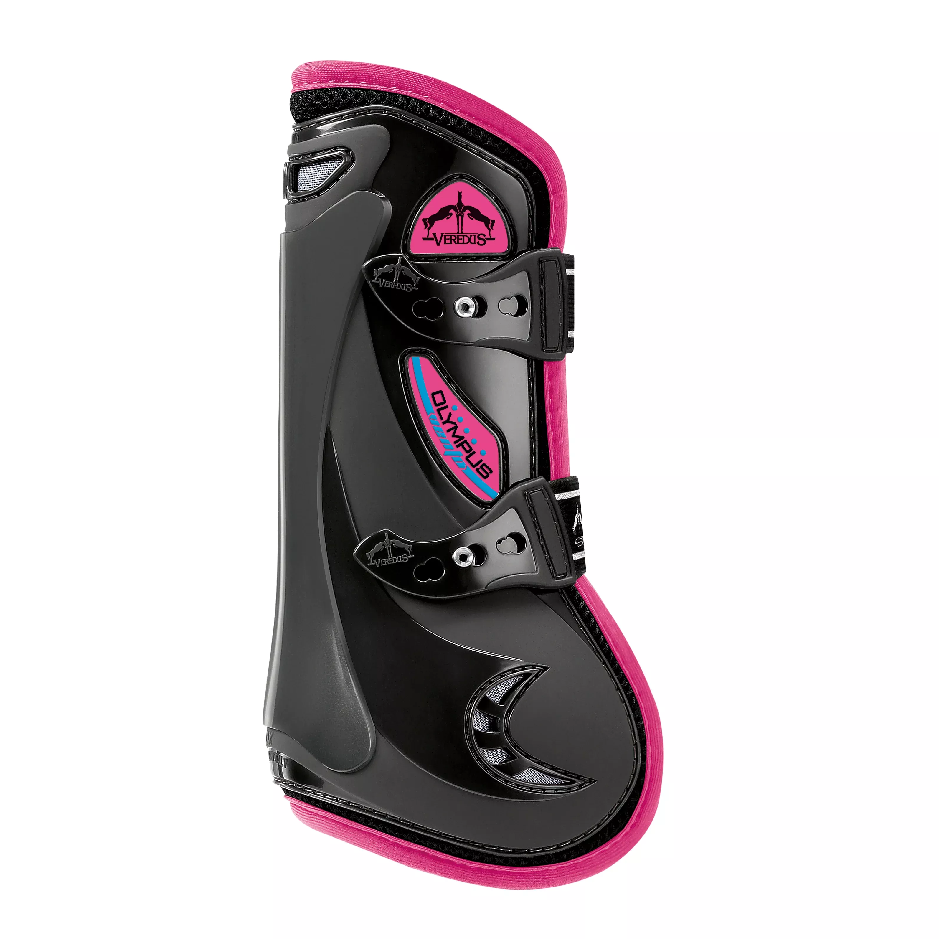 Veredus Olympus Vento Front Tendon Boots - Black/Pink