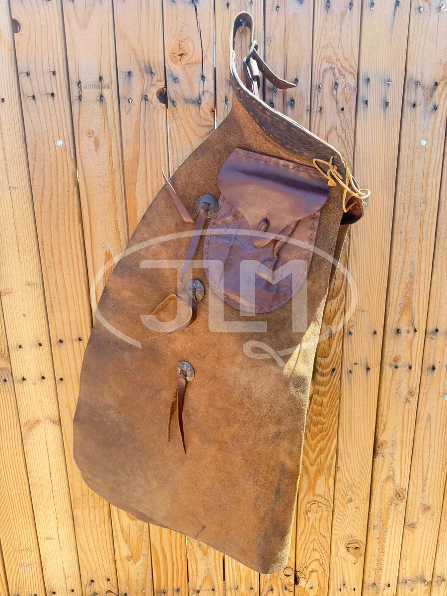 Vintage N Porter Roughout Leather Batwing ChapsCH1132