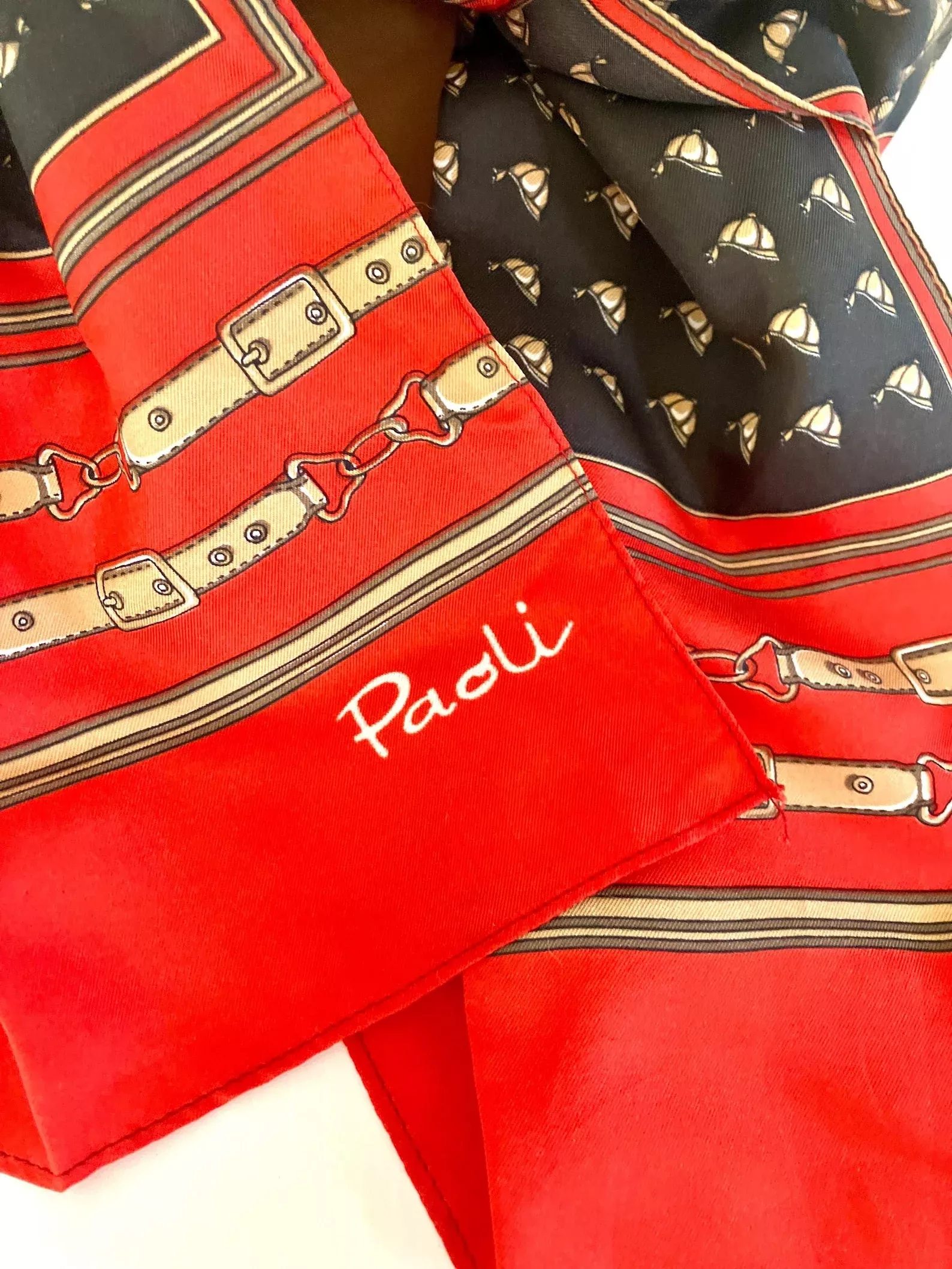 Vintage Paoli Equestrian Scarf
