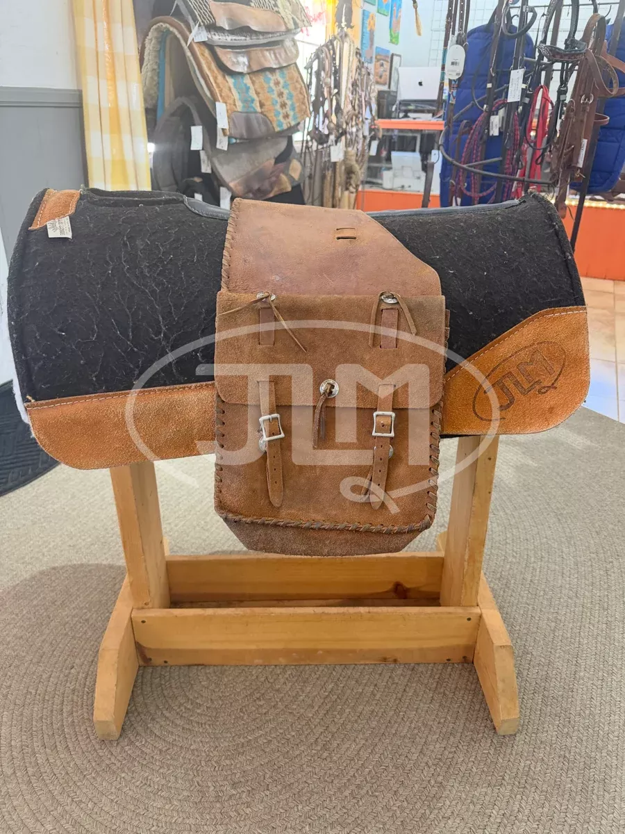 Vintage Roughout Leather Large Saddle Bags SB1118
