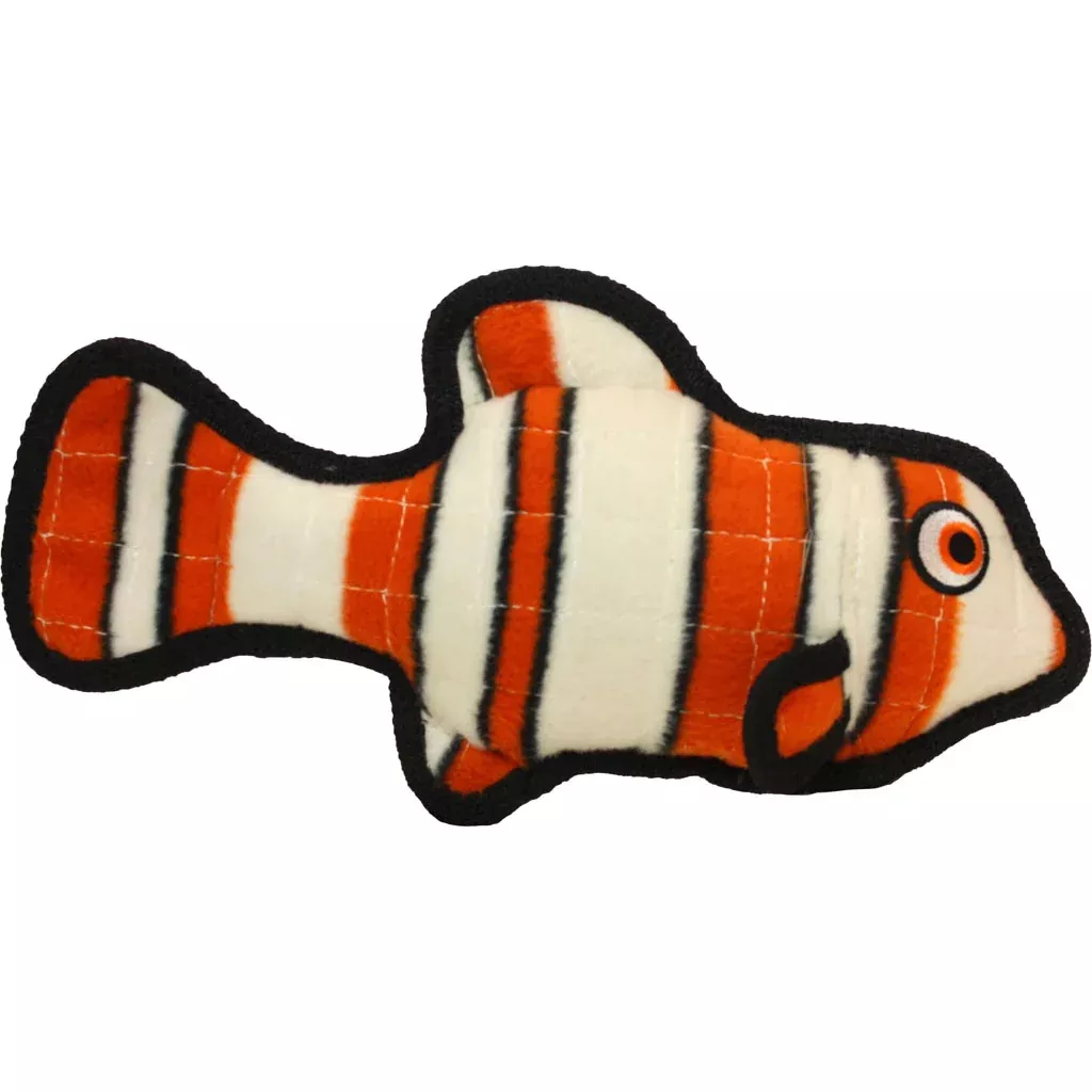 VIP Products Tuffy Ocean Fish Durable Squeaky Soft Toy, Orange