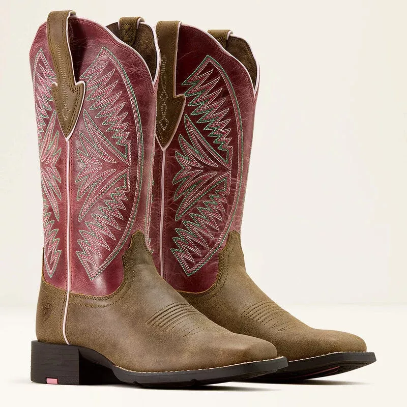 W Ariat RoundUp Ruidoso Bomber/Dusty Rose Boot