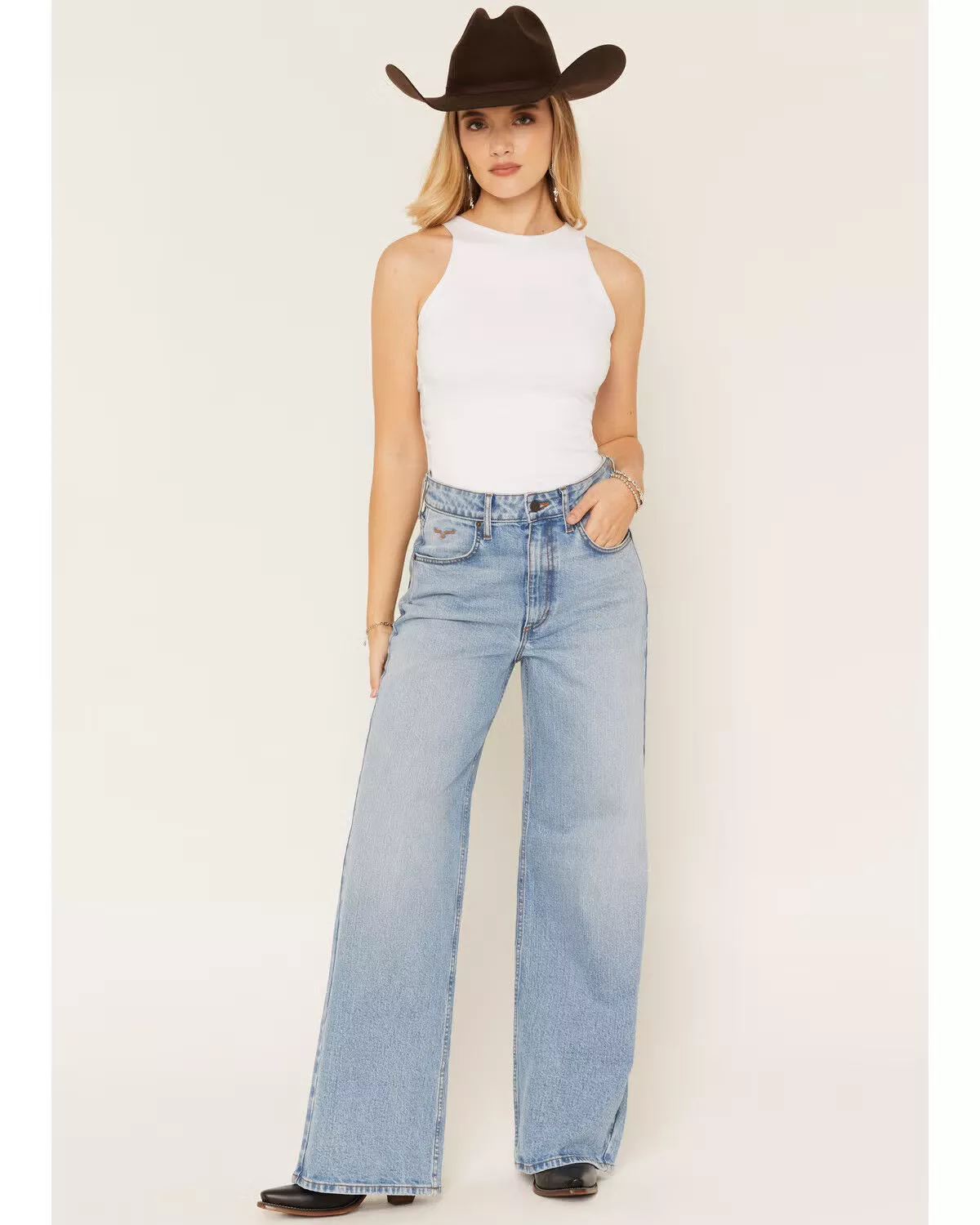 W Kimes High Rise Zoey Light Wash Denim