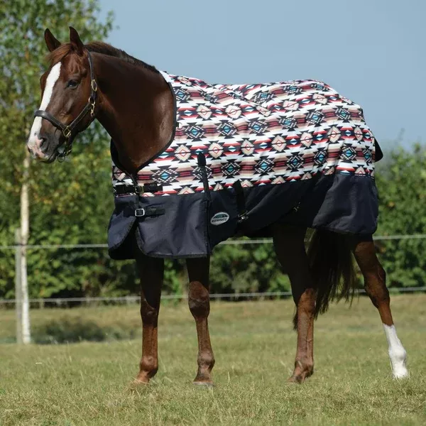 Weatherbeeta ComFiTec Essential Standard Neck Sheet - Lite (0g) - Diamond Navajo Print/Black