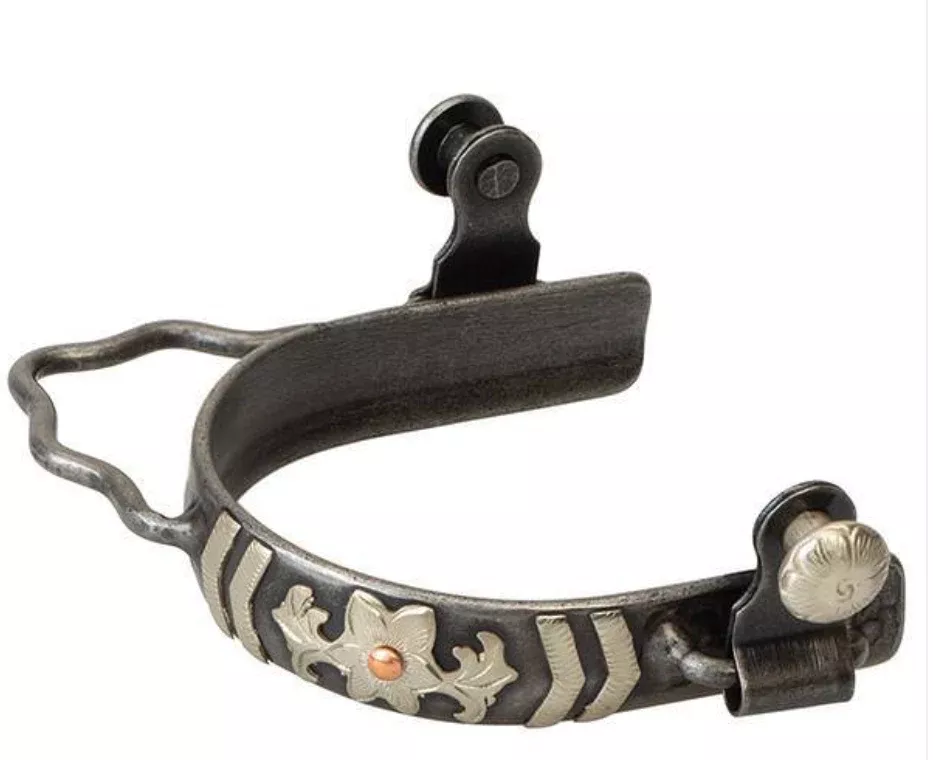 Weaver Barrel Spurs with Chevron / Floral Design