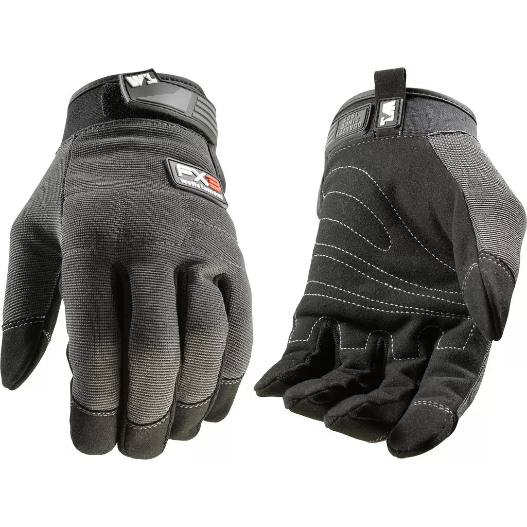Wells Lamont Men's FX3 Adjustable Work Glove, Large