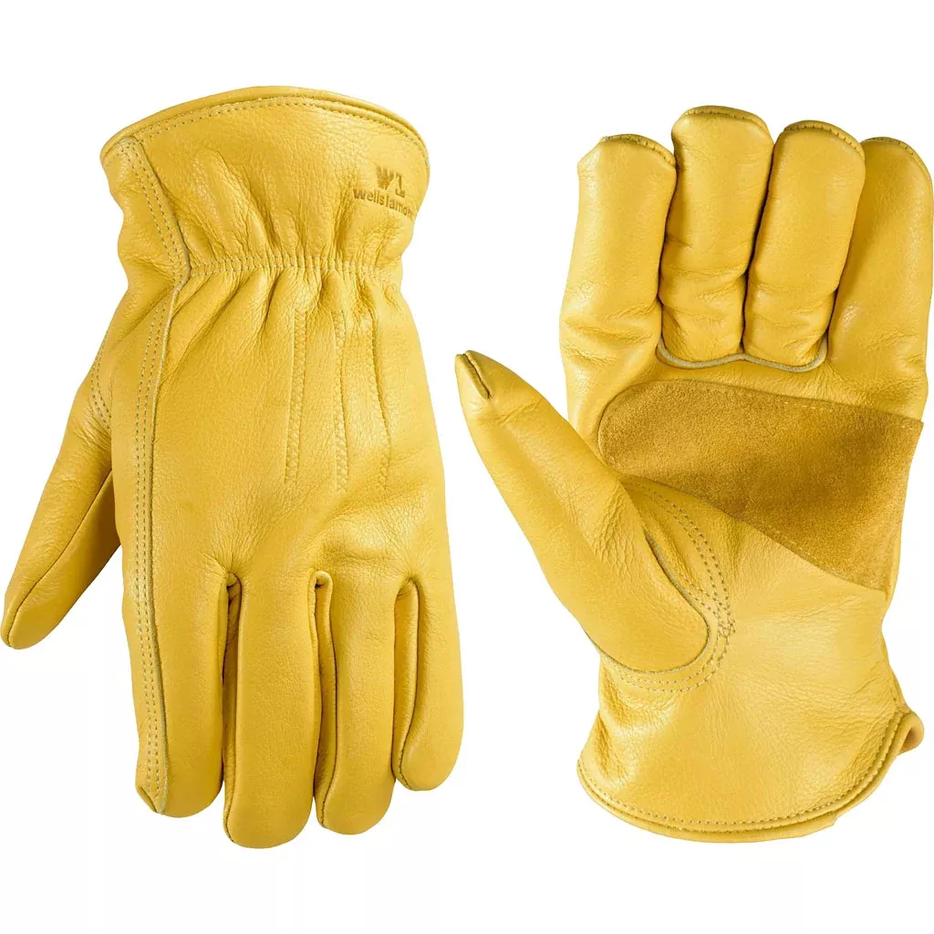Wells Lamont Men's Lined Grain Leather Glove, Large