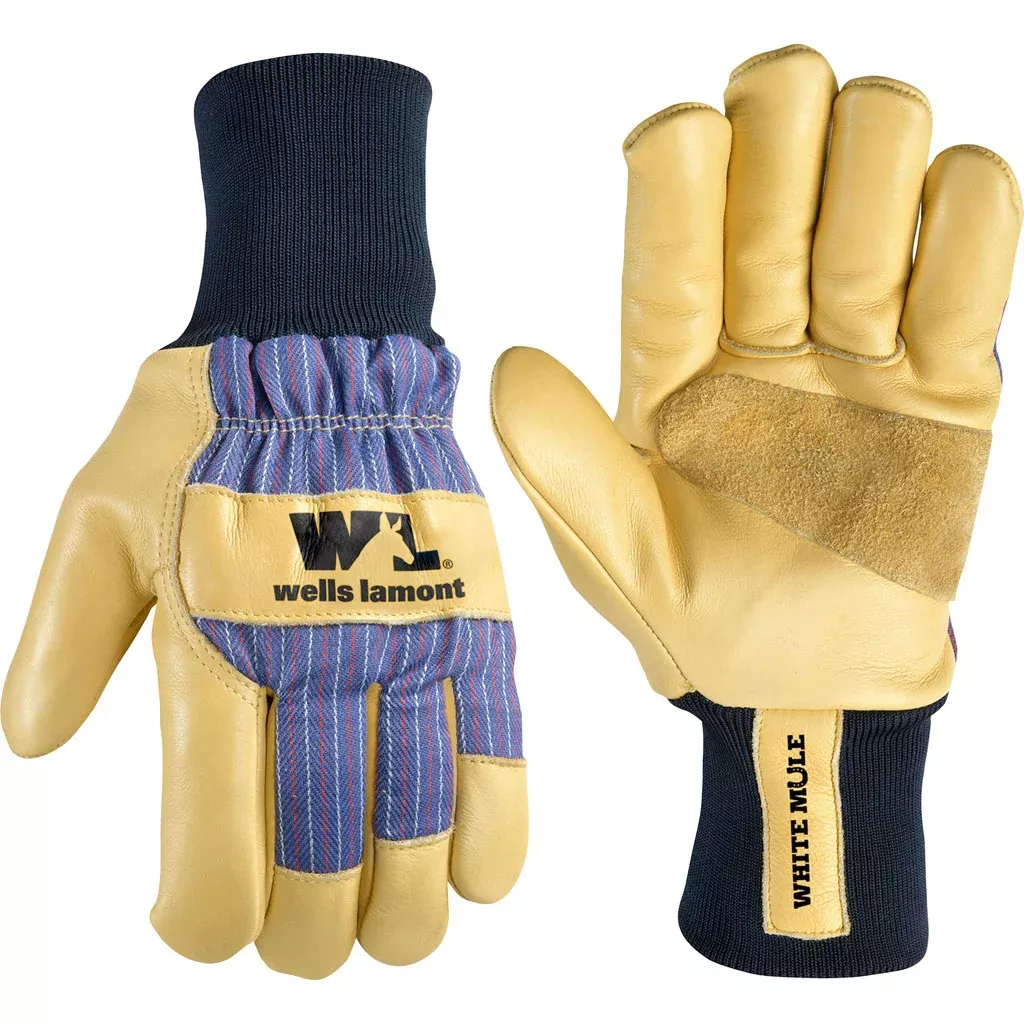 Wells Lamont Men's White Mule Insulated Cowhide Glove, XXL