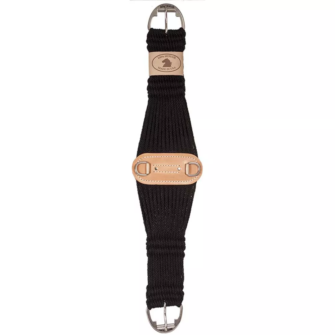 Western Black Mohair Cinch